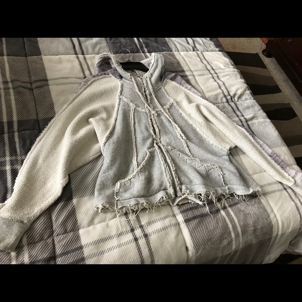 Free people zip-up sweater.